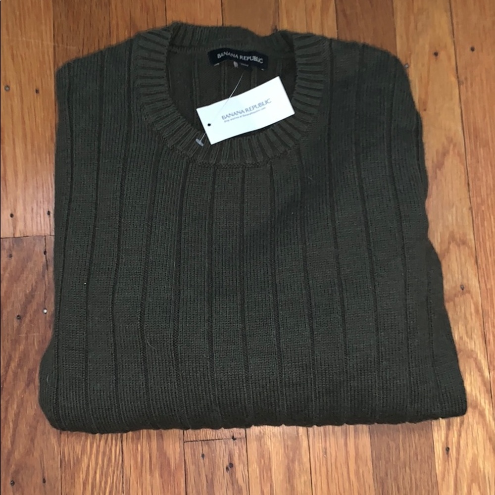 NWT banana republic green ripped sweater